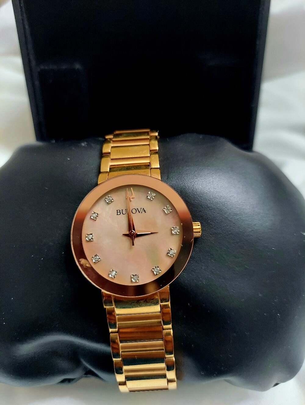 Bulova Women's Diamond Accent Rose Gold Watch